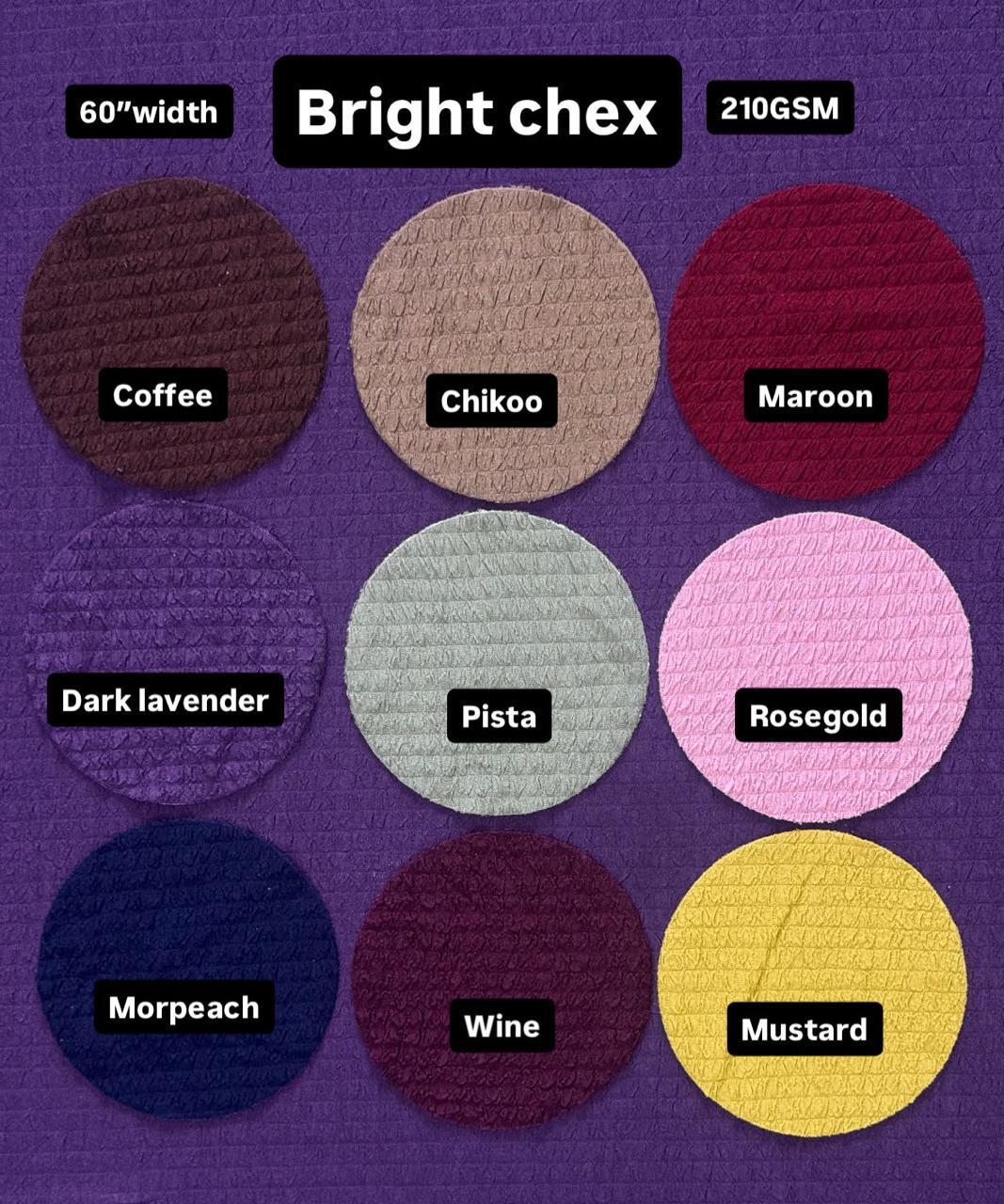 Bright Chex, Cord Set and T-Shirt Fabric fabric from Mapps Creation, Surat